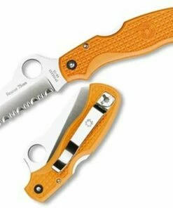 Spyderco Knives Spyderco C45SOR Rescue 79 MM, 3.09" VG-10 Serrated Blade, Orange FRN Handles