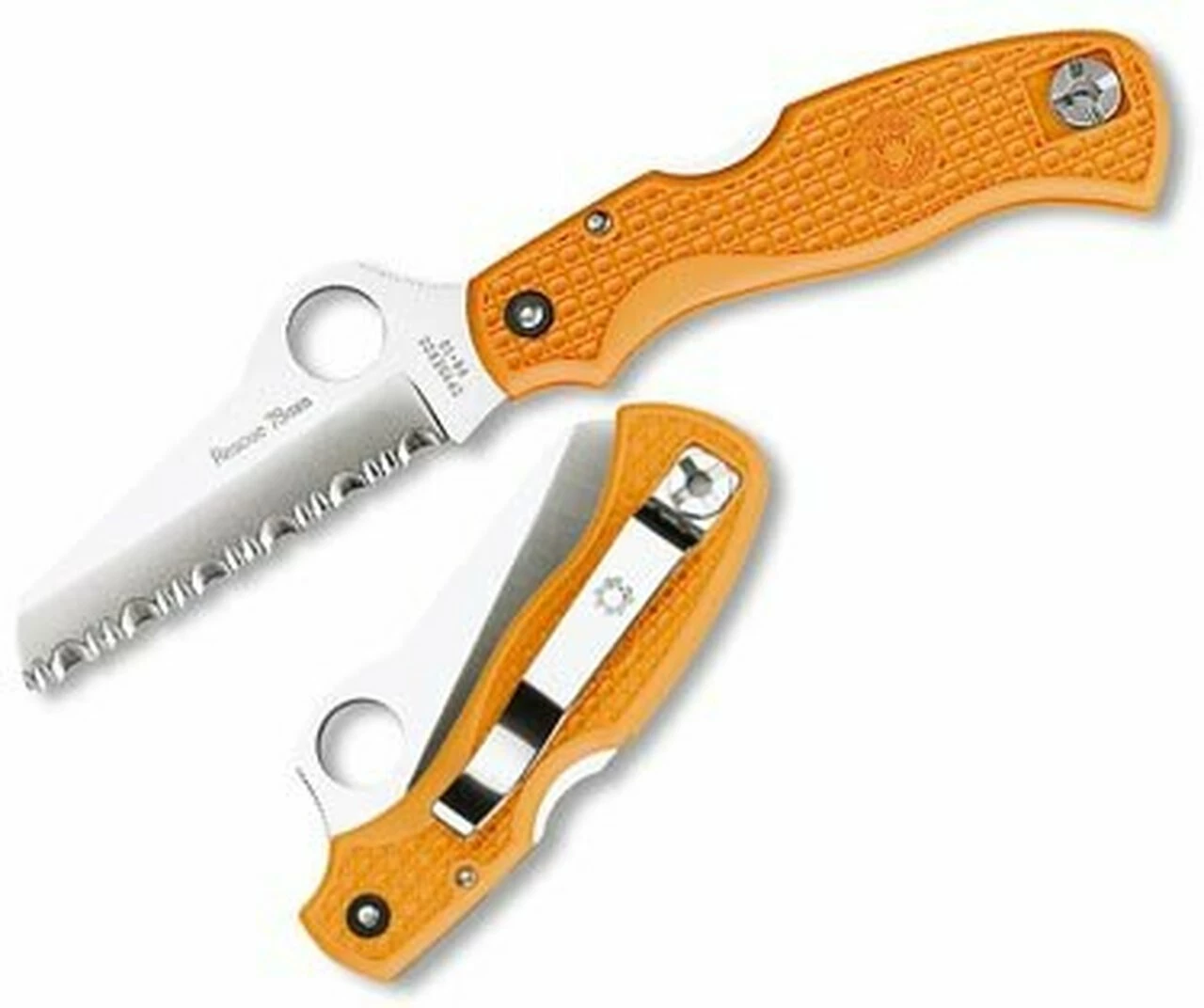 Spyderco Knives Spyderco C45SOR Rescue 79 MM, 3.09" VG-10 Serrated Blade, Orange FRN Handles 1 Spyderco Knives Spyderco C45SOR Rescue 79 MM, 3.09" VG-10 Serrated Blade, Orange FRN Handles