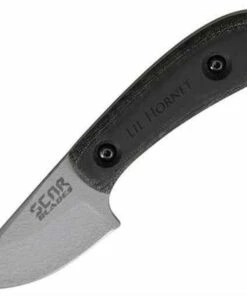 SCAR Blades Lil Hornet Gray Blade, Black Handle, Black Sheath.