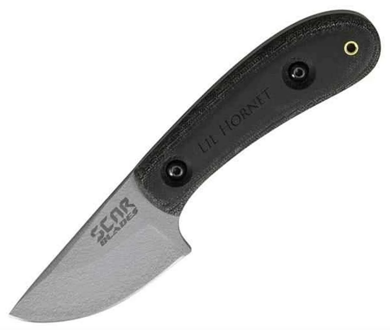 SCAR Blades Lil Hornet Gray Blade, Black Handle, Black Sheath. 1 SCAR Blades Lil Hornet Gray Blade, Black Handle, Black Sheath.