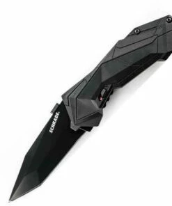 Schrade MAGIC, Black Tanto Blade, Spring Assisted, Plain Edge