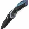 Schrade MAGIC, Black Tanto Blade, Spring Assisted, Chameleon Handle, Plain Edge