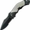 Schrade MAGIC, Black Blade, Gray Rubber Insert, Combo Edge