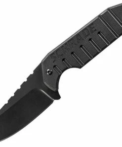 Schrade SCHF16 Neck Knife Reverse Tanto, 3.12" 9Cr18MoV Plain Blade, G-10 Handle, Kydex Sheath