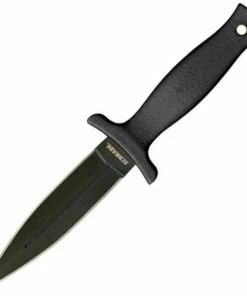 Schrade Large Boot Knife, 4 3/4" black finish 7Cr17 stainless double edge dagger blade