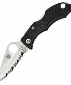 Spyderco Knives Spyderco Ladybug 3 Black FRN LBKS3, 1.938" VG-10 Serrated Blade
