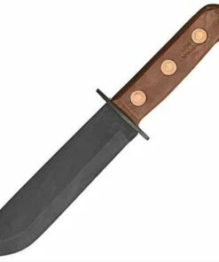 J. Adams Sheffield England J.A. Sheffield England M.O.D. Pattern Survival, Carbon Steel, Brown Wood Handle