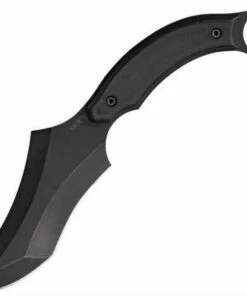 Krudo Knives Mini HAIKU, 4 1/4" blade with recurved bottom edge and curved false top edge. 1095 high carbon steel