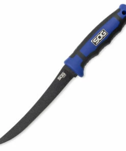 SOG Fillet, 6 in. 5CR15MOV Black Non-Stick Blade, Black Aluminum Handle
