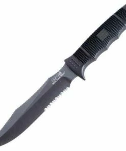 SOG Seal Team Elite, Black Zytel Handle, Black Blade, Combo Edge, Nylon Sheath (SOGSE37N)