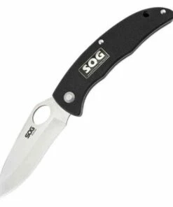 Sog SlipZilla, Satin Drop Point Blade, Plain Edge