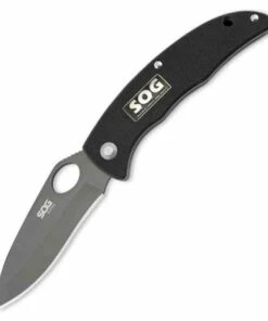 Sog SlipZilla, Hardcase Black Drop Point Blade, Plain Edge