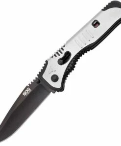 SOG Flashback A/O Folder, Black AUS-8 Steel, Stainless Steel Handle