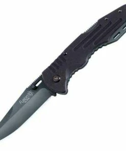 SOG Fusion Salute, G-10 Handle, Black Blade, Plain Edge