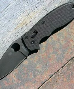 Spyderco Knives Spyderco C101GPBBK2 Manix 2 G-10, 3.37" CPM S30V Black Plain Blade
