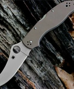 Spyderco Knives Spyderco C90GBNPE2 Stretch 2, 3.57" ZDP-189, Brown G-10 Handle