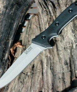 SCAR Blades Strikefighter, Gray Coated Blade with Black Kydex Sheath