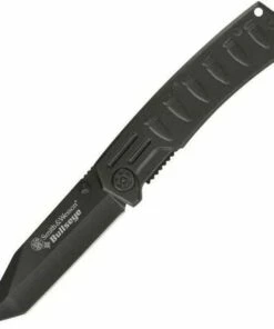 Smith and Wesson Smith & Wesson Bullseye Linerlock, Black finish stainless tanto blade with dual thumb studs