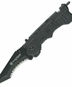 Smith and Wesson Smith & Wesson First Response Rescue Knife, Serrated, Black Blade