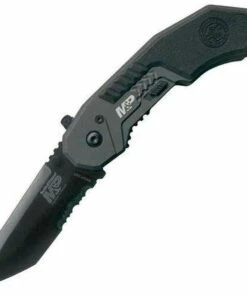 Smith and Wesson Smith & Wesson Military Police Magic Assisted Tanto, Black Blade, Combo Edge