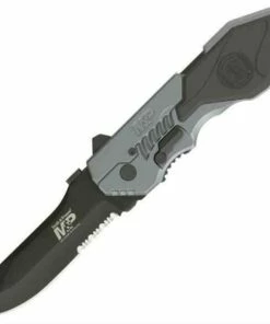 Smith and Wesson Smith & Wesson Militarty & Police MAGIC Assisted Knife, Combo Edge, Gun Metal Blue Aluminum Handle