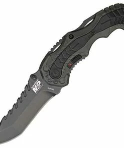 Smith and Wesson Smith & Wesson MAGIC Spring Assisted, Plain Edge, Grey Aluminum Handle