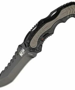 Smith and Wesson Smith & Wesson MAGIC Spring Assisted, Plain Edge, Black Aluminum Handle w/ Grey Insert