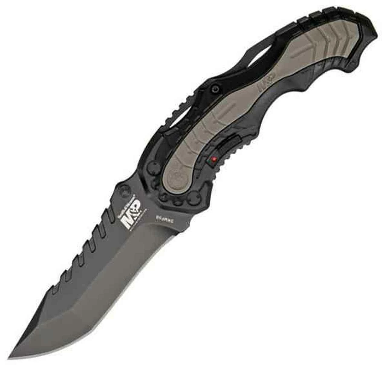 Smith and Wesson Smith & Wesson MAGIC Spring Assisted, Plain Edge, Black Aluminum Handle w/ Grey Insert 1 Smith and Wesson Smith & Wesson MAGIC Spring Assisted, Plain Edge, Black Aluminum Handle w/ Grey Insert