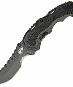 Smith and Wesson Smith & Wesson MAGIC Spring Assisted, Combo Edge, Grey Aluminum Handle