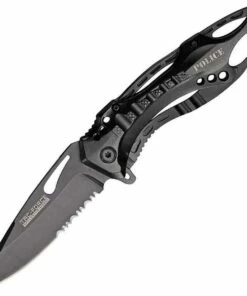 Tac Force Linerlock A/O Police, Stainless Blade, Aluminum Handle