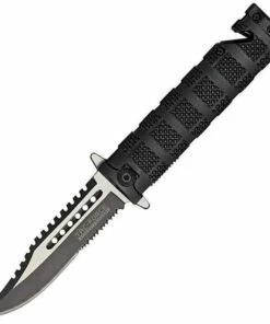 Tac Force Knurled Rescue Liner, High Carbon Steel, Anodized Aluminum Handle