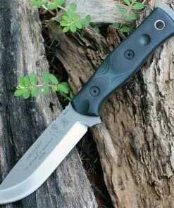 TOPS BROS154GB B.O.B. Fieldcraft, 4.75" 154CM Plain Blade, Black/Green G-10 Handle-Kydex Sheath