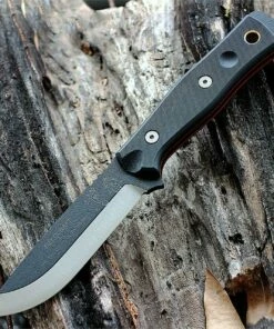 TOPS BROSBLK10 B.O.B. Fieldcraft, 4.625" 1095 Plain Blade, Black G-10 Handle-Kydex Sheath