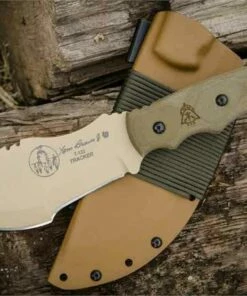 Tops Tom Brown Tracker, Desert Tan Micarta Handle, Kydex Sheath