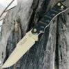 TOPS TMJK-5S Team Jackal Survivor Fixed Blade, 5in. 1095 Carbon Steel Blade, Black G-10 Handles