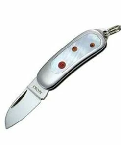 Moki Mini Pendant, White M.O.P. w/Apple Coral Dots, Plain