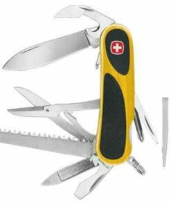 Victorinox Swiss Army Victorinox Evolution Grip S18 Yellow Swiss Army Knife, 15 Functions, Yellow & Black