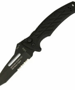 Ontario Knife Company, 8746, XM Auto Strike Fighter, Partially Serrated Edge