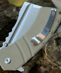 Kansept Knives Kansept XL Korvid Flipper - Light Sand G10 (3.6" Satin 154CM Cleaver) T1030A5 -Buck Knives Sales kt1030A5.2 24368.1641927843