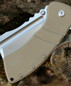 Kansept Knives Kansept XL Korvid Flipper - Light Sand G10 (3.6" Satin 154CM Cleaver) T1030A5 -Buck Knives Sales kt1030A5.3 25066.1641927843