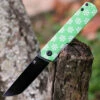 Kansept Knives Kansept Foosa - Green Snowflake G-10 (3.3" Blk 154CM) 2020T5