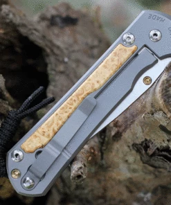 Chris Reeve Large Sebenza 31 Box Elder Inlay, 3.61" CPM S45VN Stonewashed Drop Point Blade, Matt-Blasted Handle(L31-1108) -Buck Knives Sales l31 1108.2 34937.1631629271