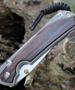 Chris Reeve Large Sebenza 31 Macassar Ebony Inlay, 3.61" CPM S45VN Stonewashed Drop Point Blade, Matt-Blasted Handle(L31-1116) -Buck Knives Sales l31 1116.2 30107.1631628950