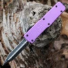 Templar Knife Co. Templar Premium Lightweight Small OTF -Alum. Purple (3" D2 Blk Dagger) SA-AP-12-1