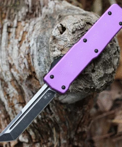 Templar Knife Co. Templar Premium Lightweight Large OTF -Alum. Purple (3.55" D2 Blk Tanto) LA-AP-22-1