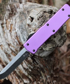 Templar Knife Co. Templar Premium Lightweight Large OTF -Alum. Purple (3.55" D2 Blk Drop Point) LA-AP-32-1