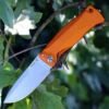 LionSteel Lion Steel SR-11 Aluminium Orange SR11AOS, 3.70" Sleipner Plain Blade