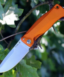 LionSteel Lion Steel SR-11 Aluminium Orange SR11AOS, 3.70" Sleipner Plain Blade