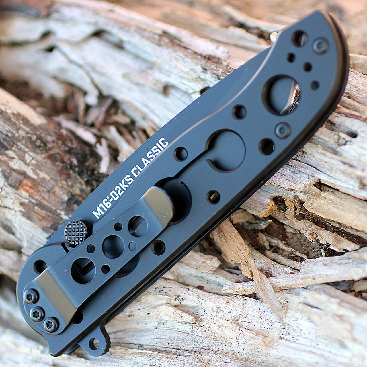 CRKT M16-02KS Framelock Tanto, 3.05" 12C27 Sandvik Plain Blade, Black Stainless Handle 3 CRKT M16-02KS Framelock Tanto, 3.05" 12C27 Sandvik Plain Blade, Black Stainless Handle - Image 3