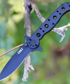 CRKT M21-10KSF Spear Point, 3.1" 8Cr13MoV Combo Blade, Stainless Handle